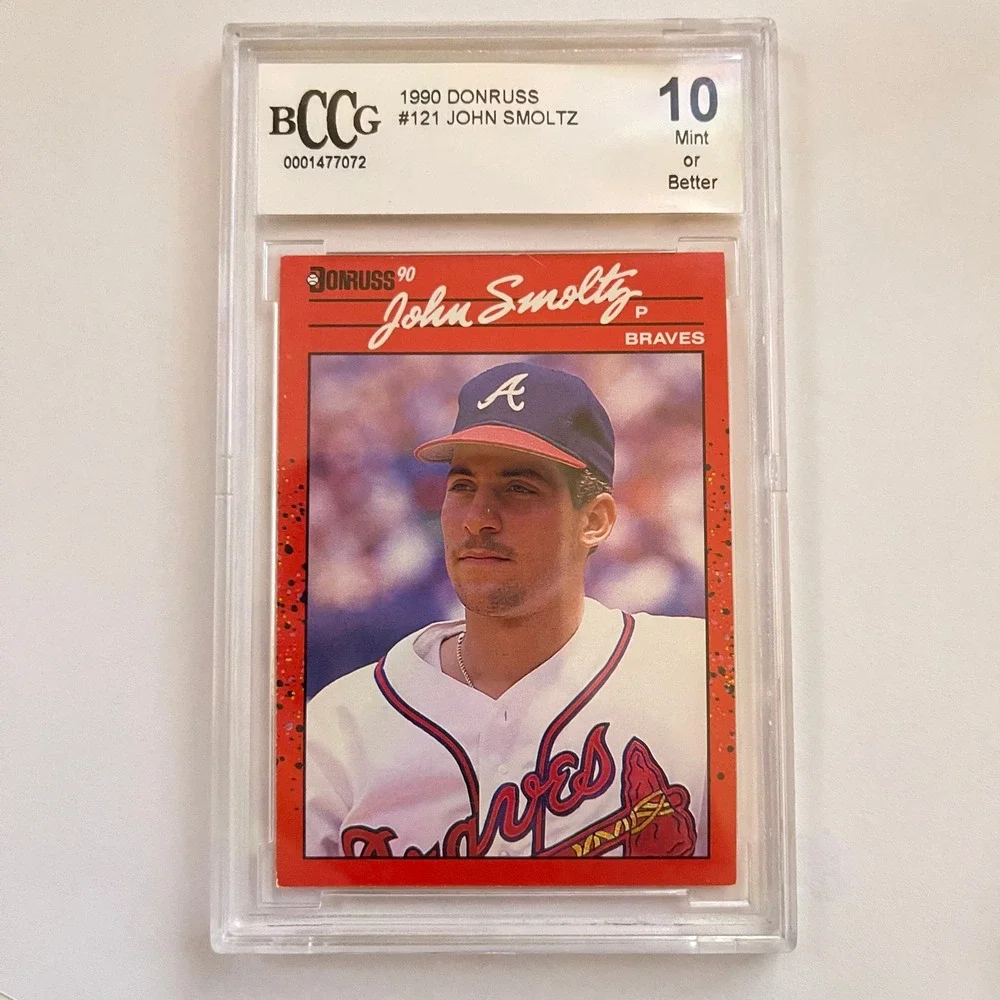 1990 Donruss John Smoltz 121 Atlanta‎ Braves BCCG 10 Mint or Better Graded Card